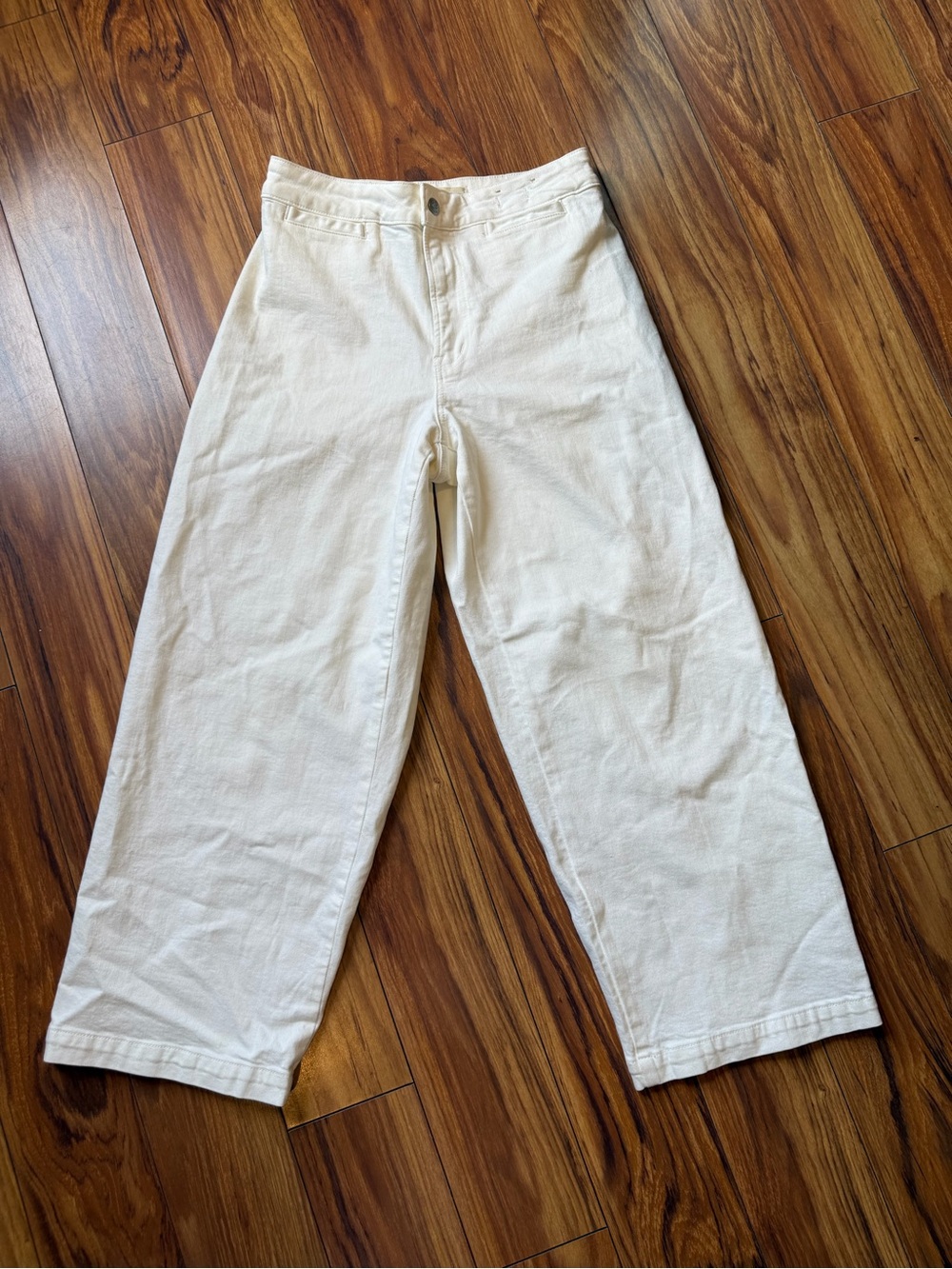 Madewell Off-White Wide-Leg Cotton Chinos